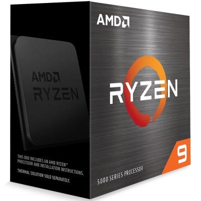 Microprocesador AMD RYZEN 9 5900X AM4- Sin cooler